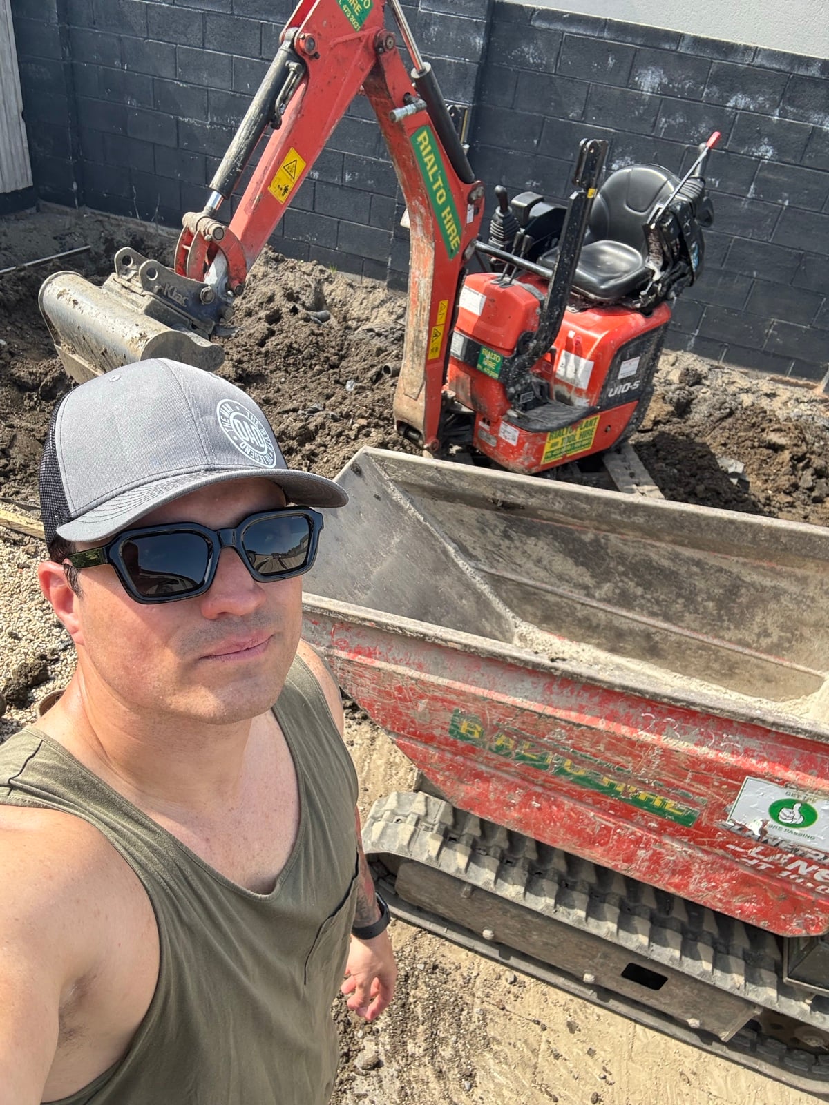 Concrete base for my backyard gym, part 1.