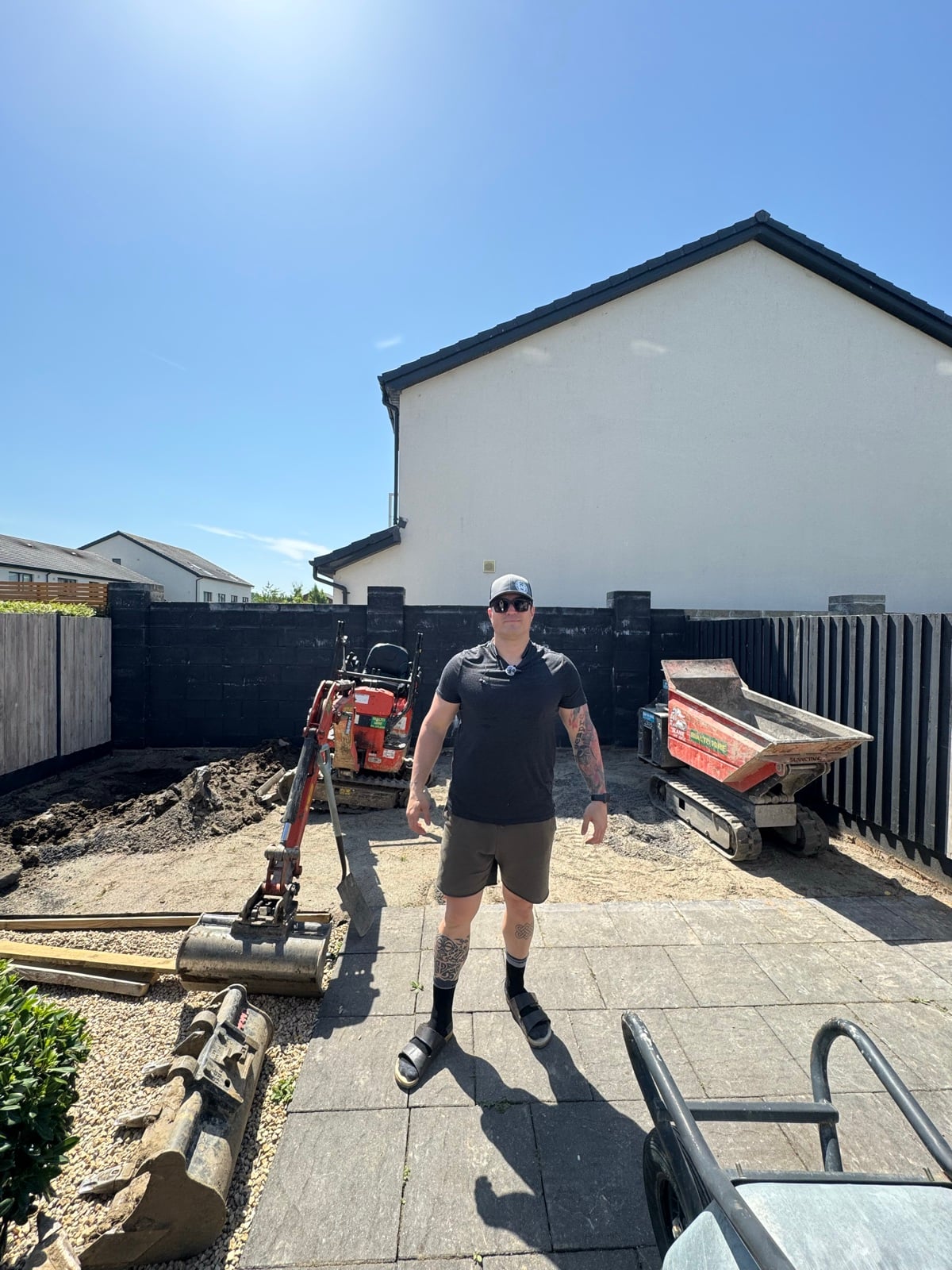 Concrete base for my backyard gym, part 1.